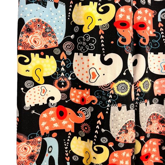 New Mix LALA Elephant Tribal Boho Women's Leggings - Picture 4 of 6